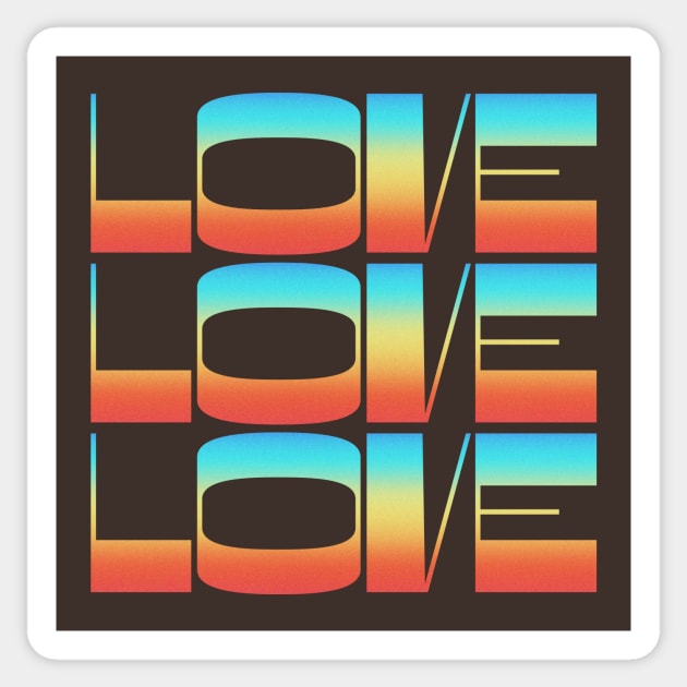 LOVE LOVE LOVE Sticker by Hollowood Design